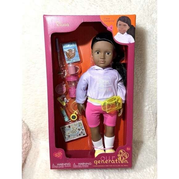 Our Generation Elissa 18'' Camping Doll & Accessories Set NEW - Picture 3 of 7